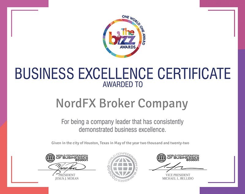 Confederação Mundial de Empresas apresenta pela segunda vez NordFX com Prémio de Excelência Empresarial1