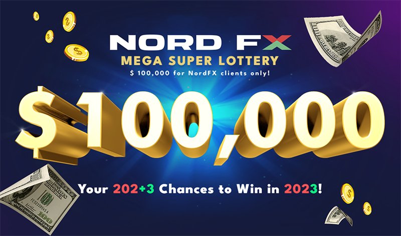 Mega Super Lotaria: a NordFX para dar mais $100 000 aos Negociantes em 20231