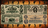 A imagem ilustra a Lei da Moeda de 1792, que estabeleceu o dólar americano como moeda oficial do país.